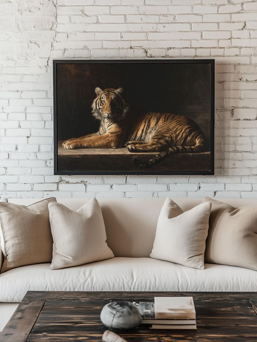 Resting Tiger — Fine-Art Print room preview