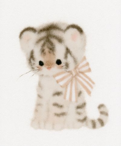 Baby Tiger Watercolor Poster. poster