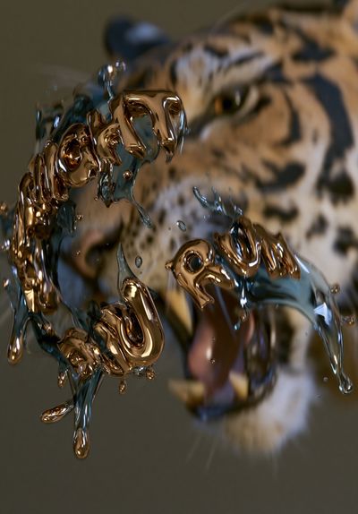Tiger Liquid Gold Poster. poster print
