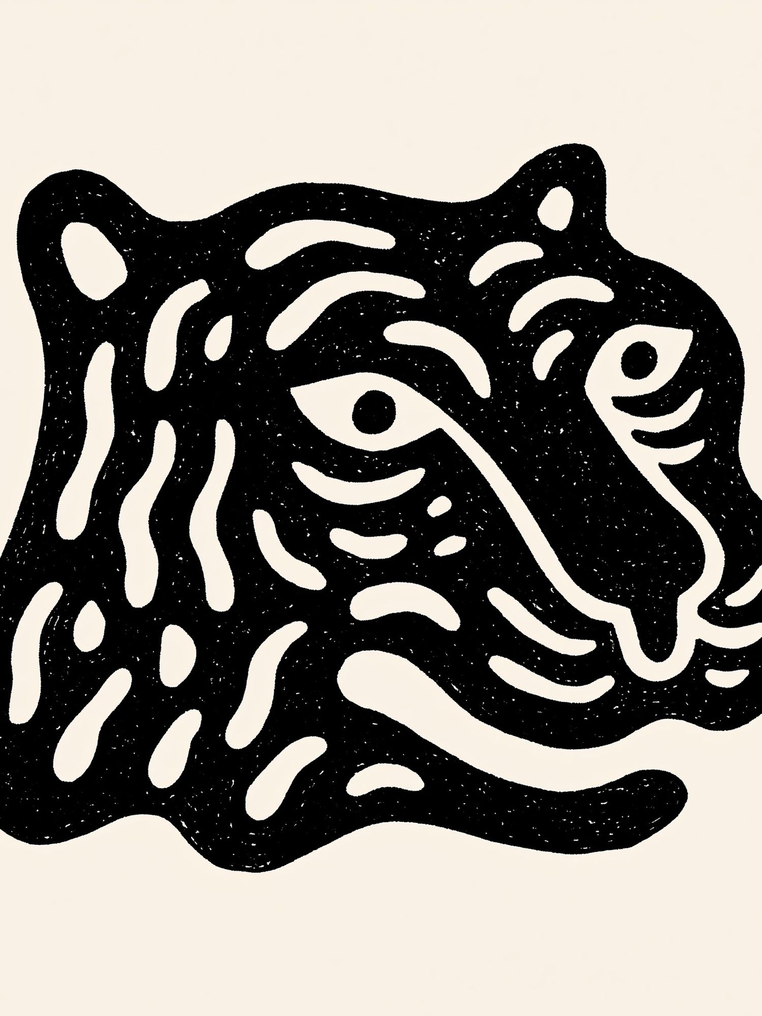 Abstract Tiger Face Print. poster detail