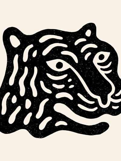 Abstract Tiger Face Print. poster