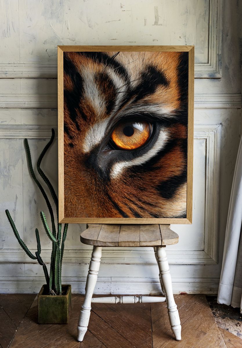 Tiger Eye Photography Poster. — room view 1