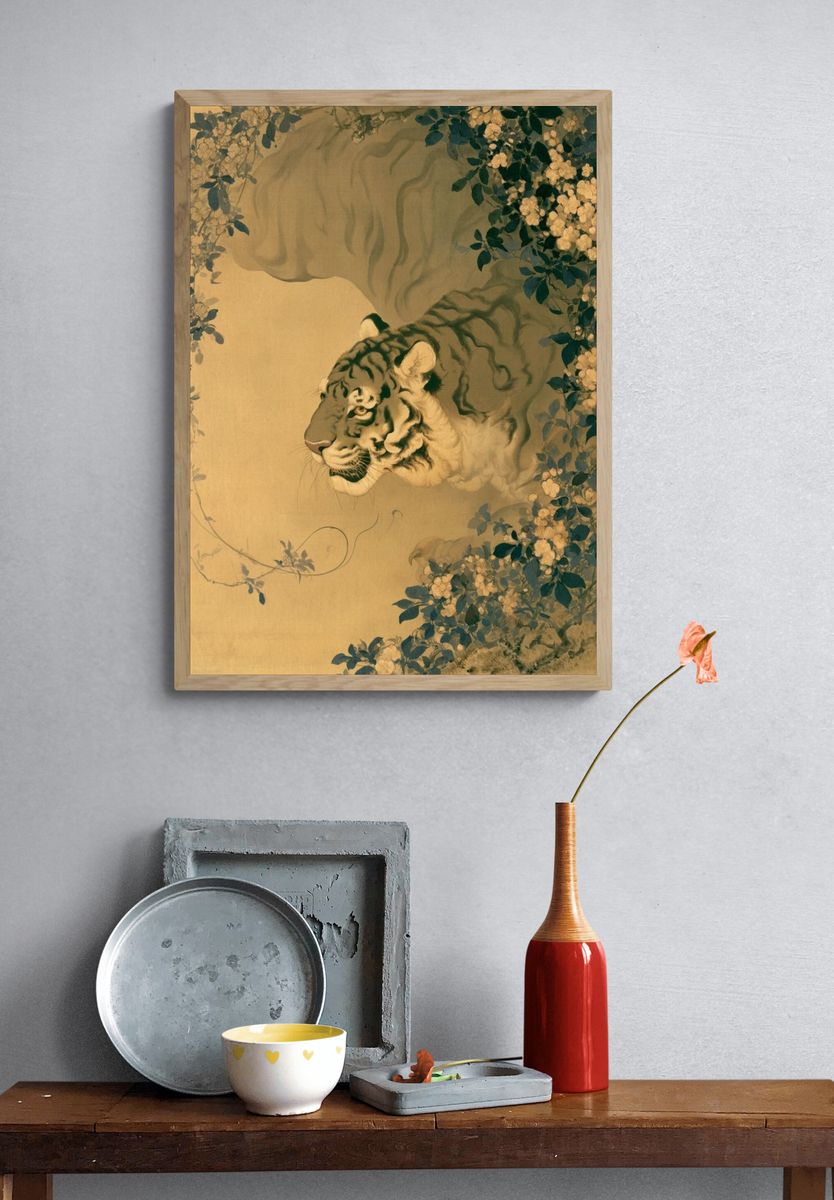Tiger Blossom Illustration Poster. — room view 3