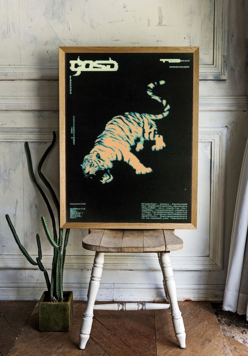 Tiger — Digital Art Print room preview