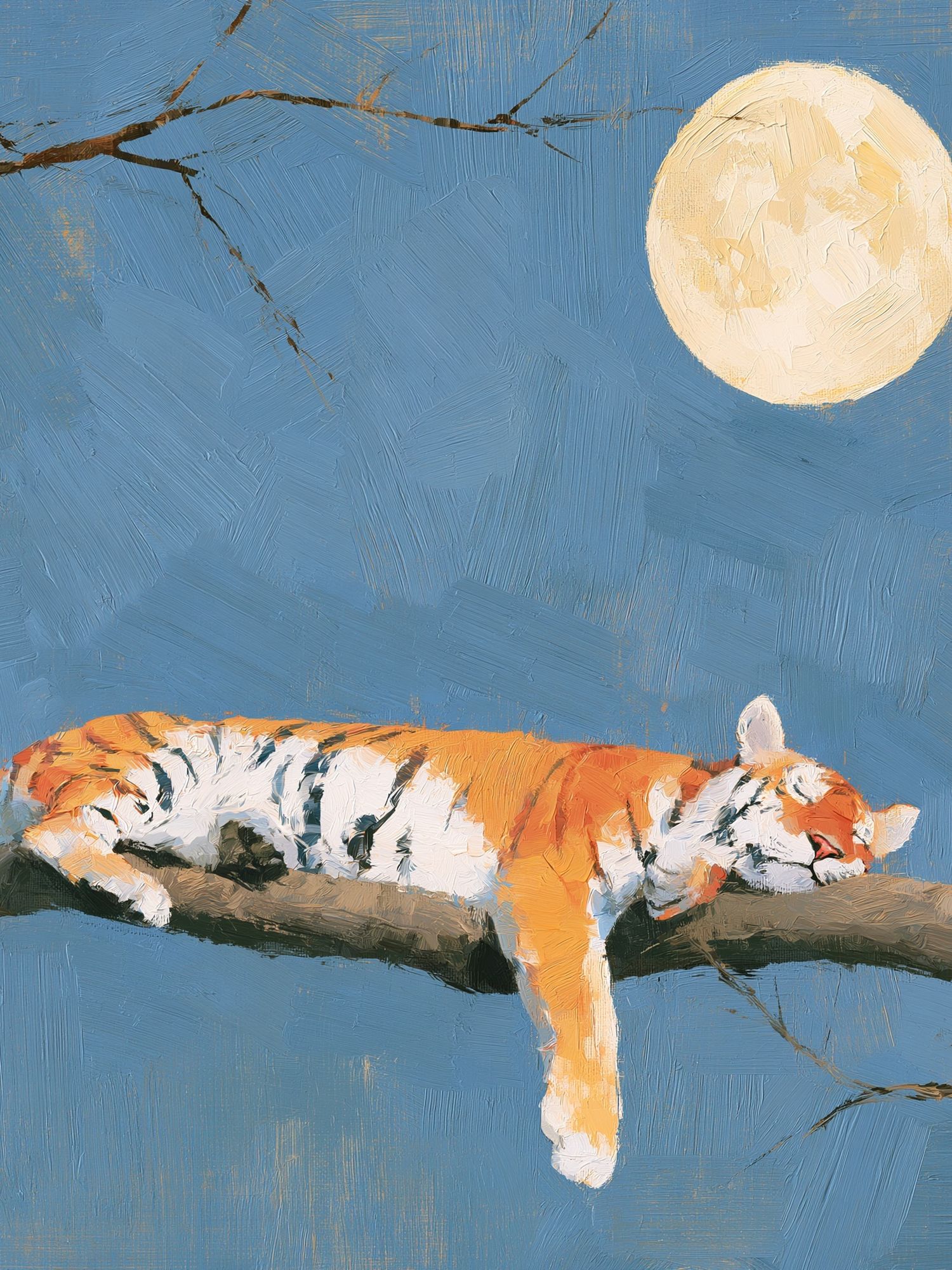Sleeping Tiger Moonlight Poster. poster detail