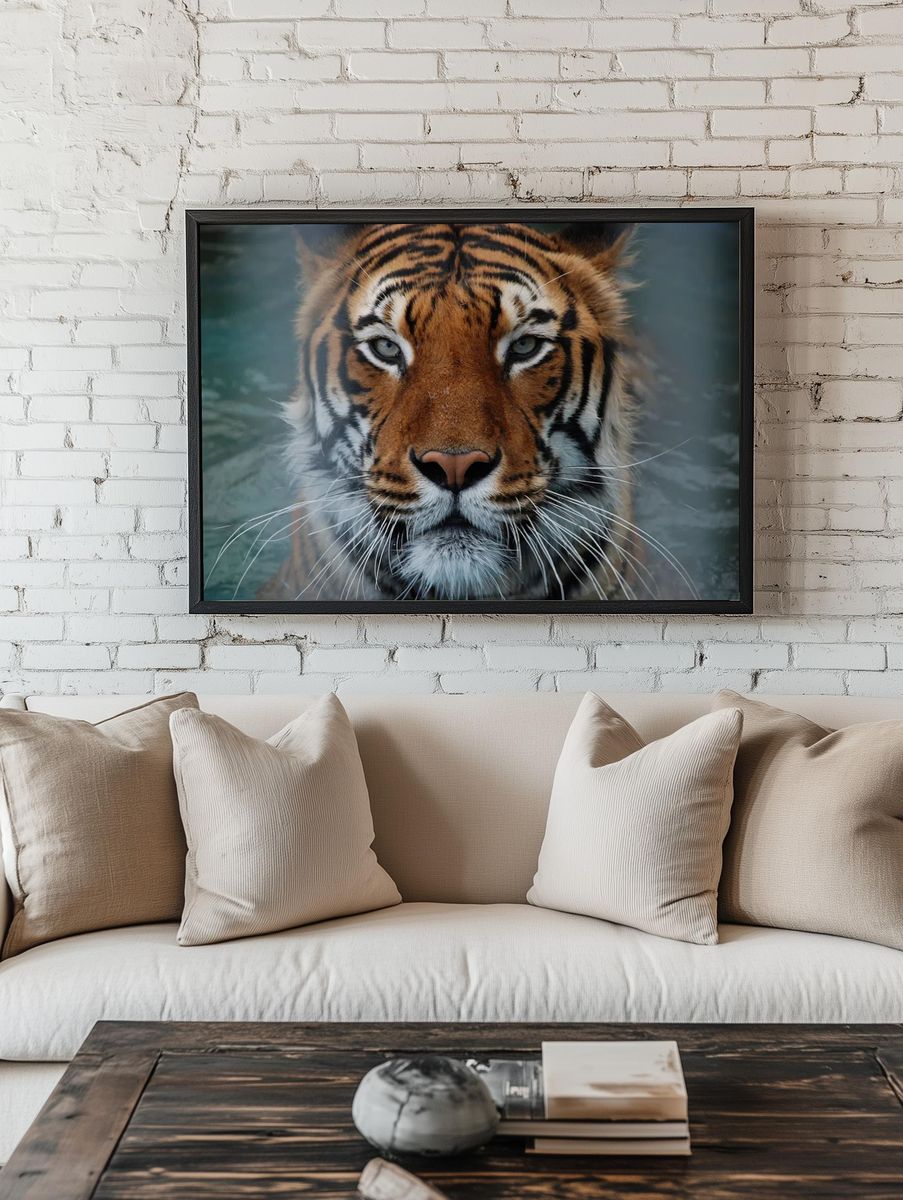 Majestic Tiger Portrait Poster room preview