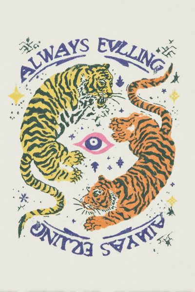 Always Evolving — Tiger Illustration Print. poster print