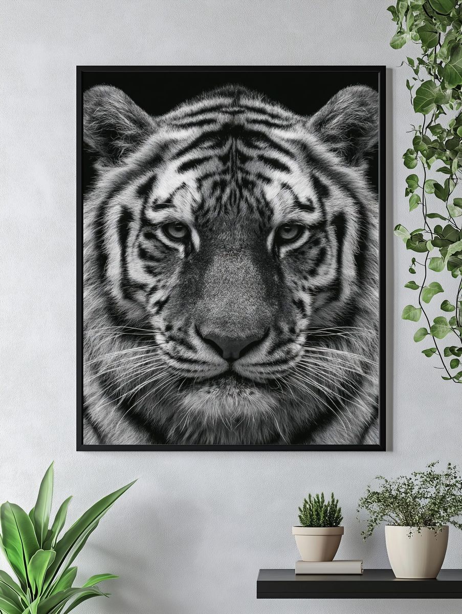 Tiger Portrait Photography Poster. — room view 4