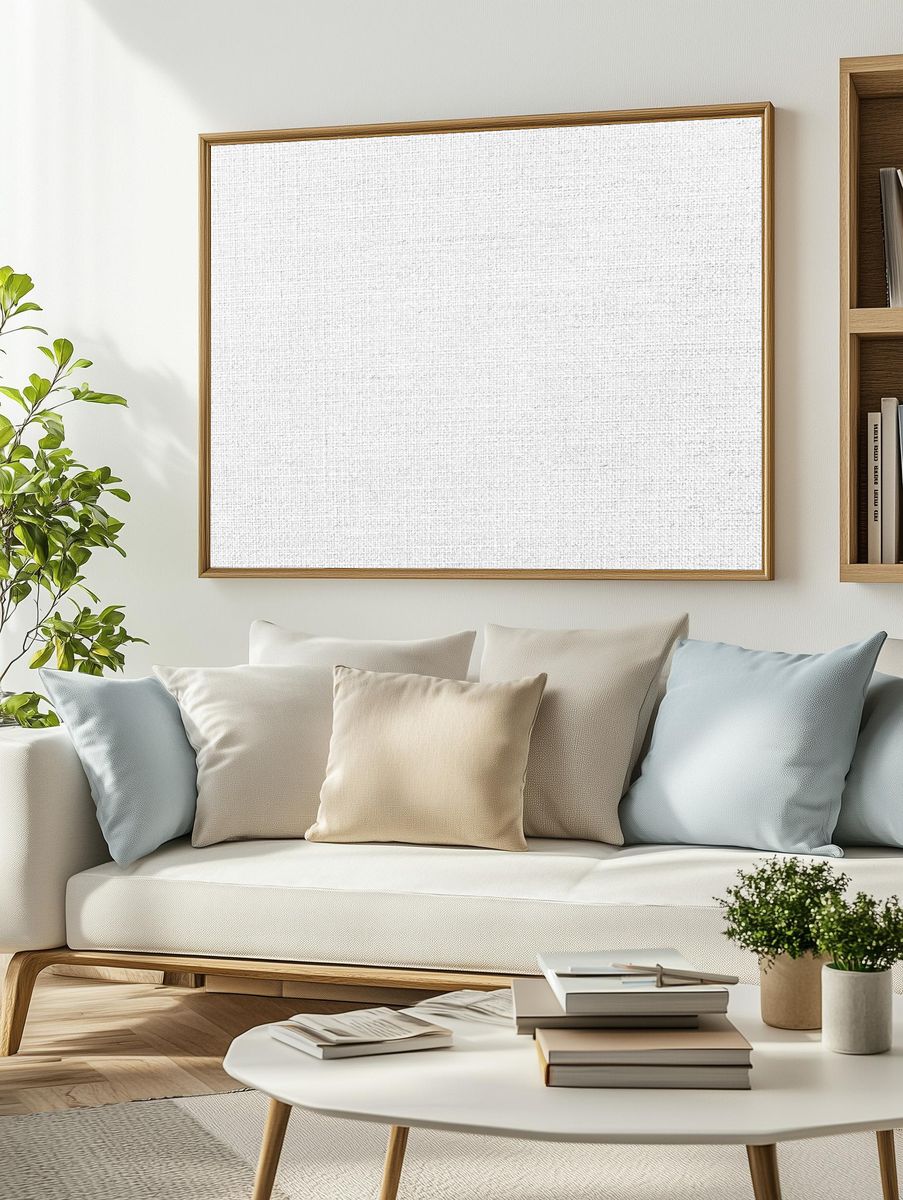 Gray burlap textured background. — room view 2