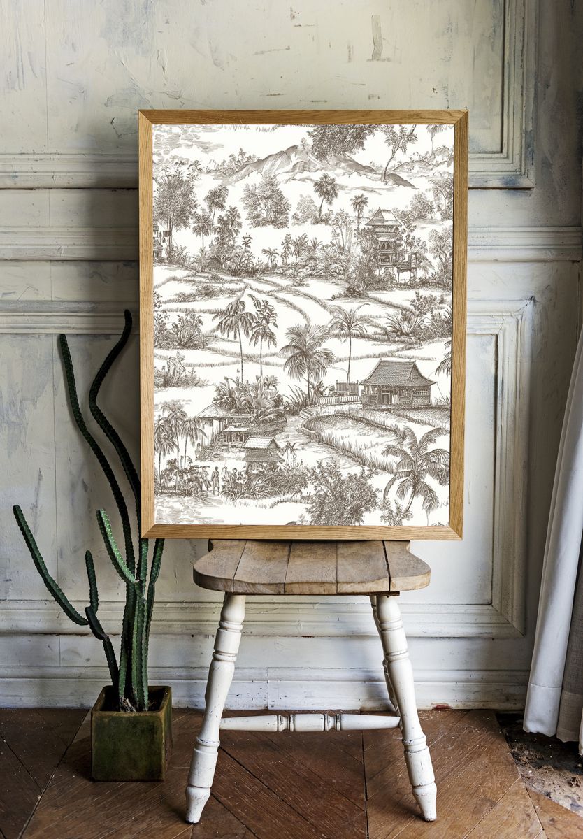 Tropical Landscape — Vintage Print room preview