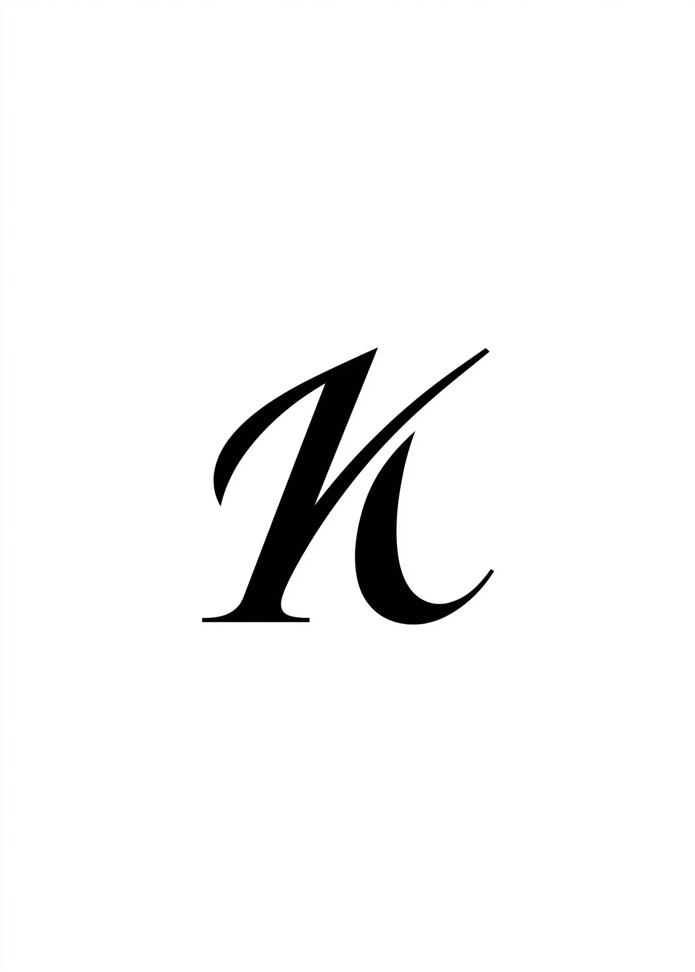 Minimal Monogram Letter Poster. poster — typography art