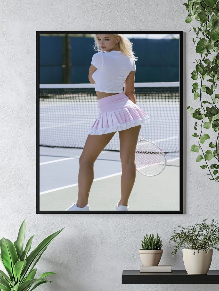 Tennis Court Fashion Portrait Poster. — room view 4