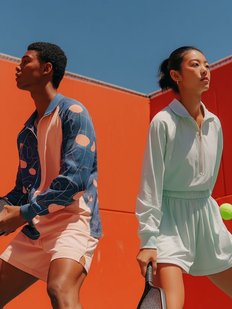 Dynamic Tennis Players — Fashion Photography Print. poster detail