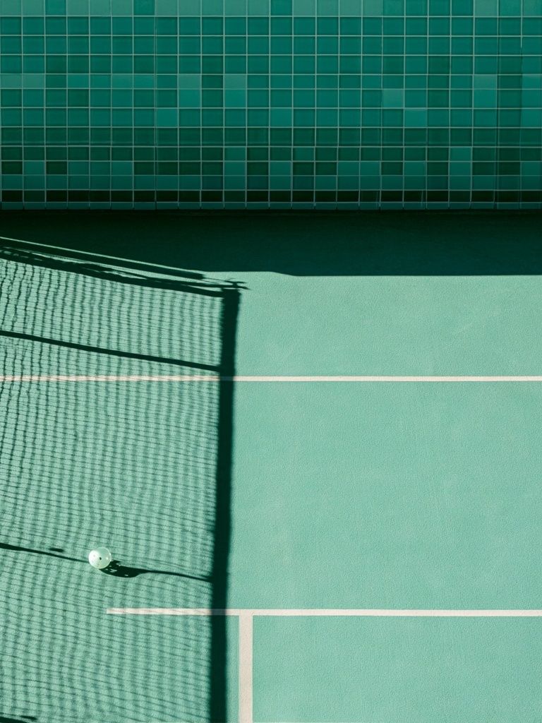 Tennis Court Shadow Photography Poster. poster detail