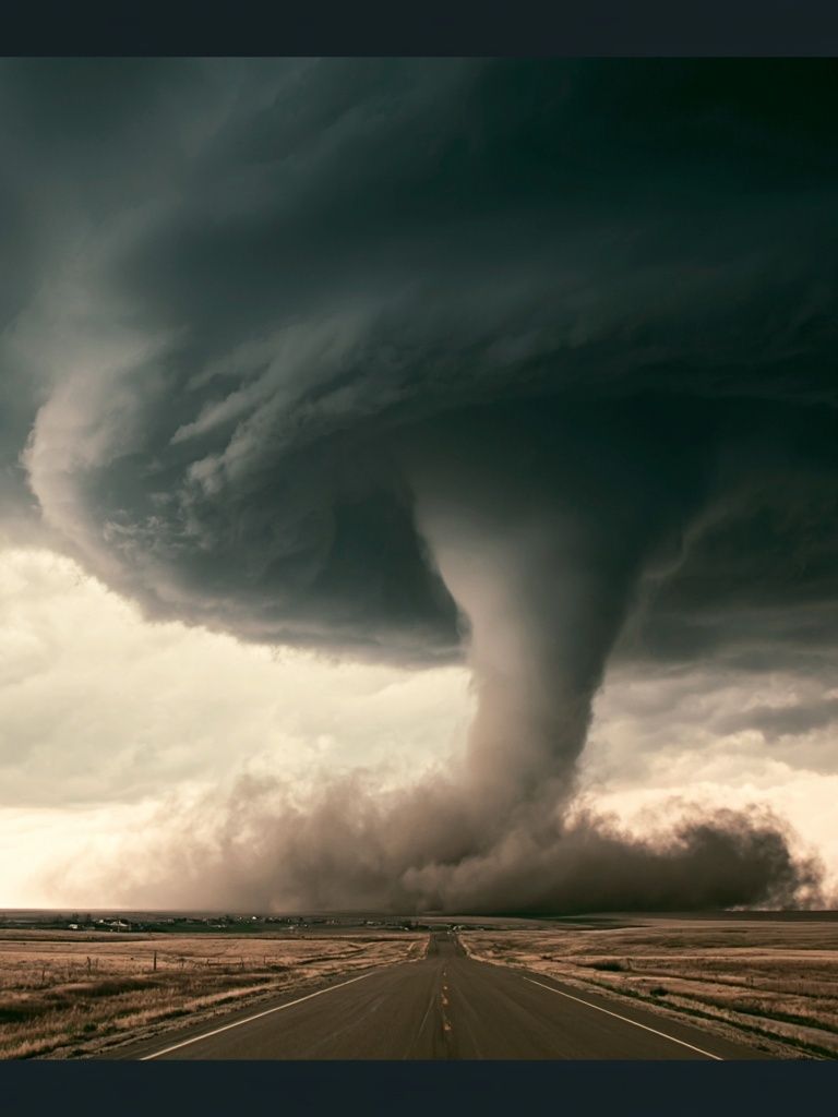 Tornado Over Open Plains Poster. poster — photography art