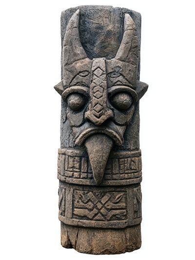 Carved Tribal Totem Photography Poster. poster print
