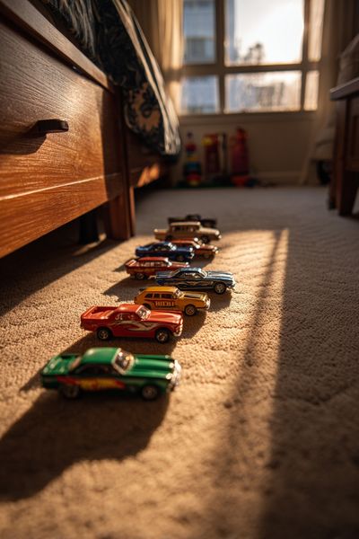 Toy Cars Sunlit Bedroom Poster. poster print