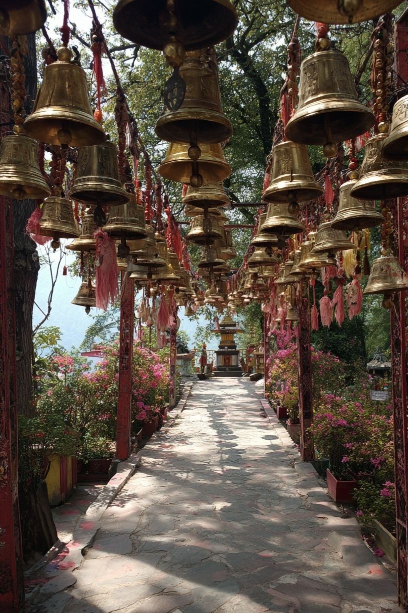 Temple Bells Pathway — Photography Print. poster detail