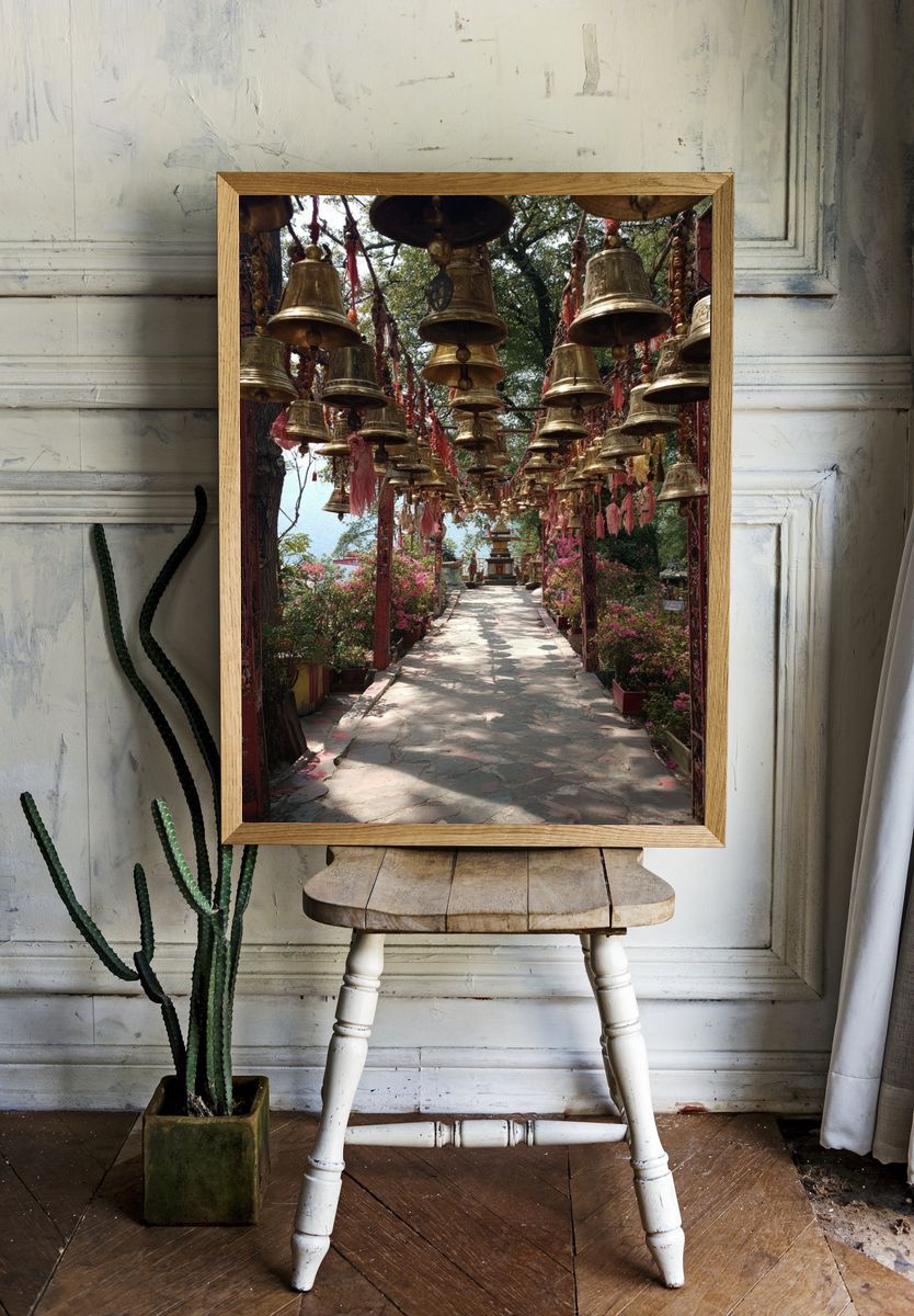 Temple Bells Pathway — Photography Print. — room view 1