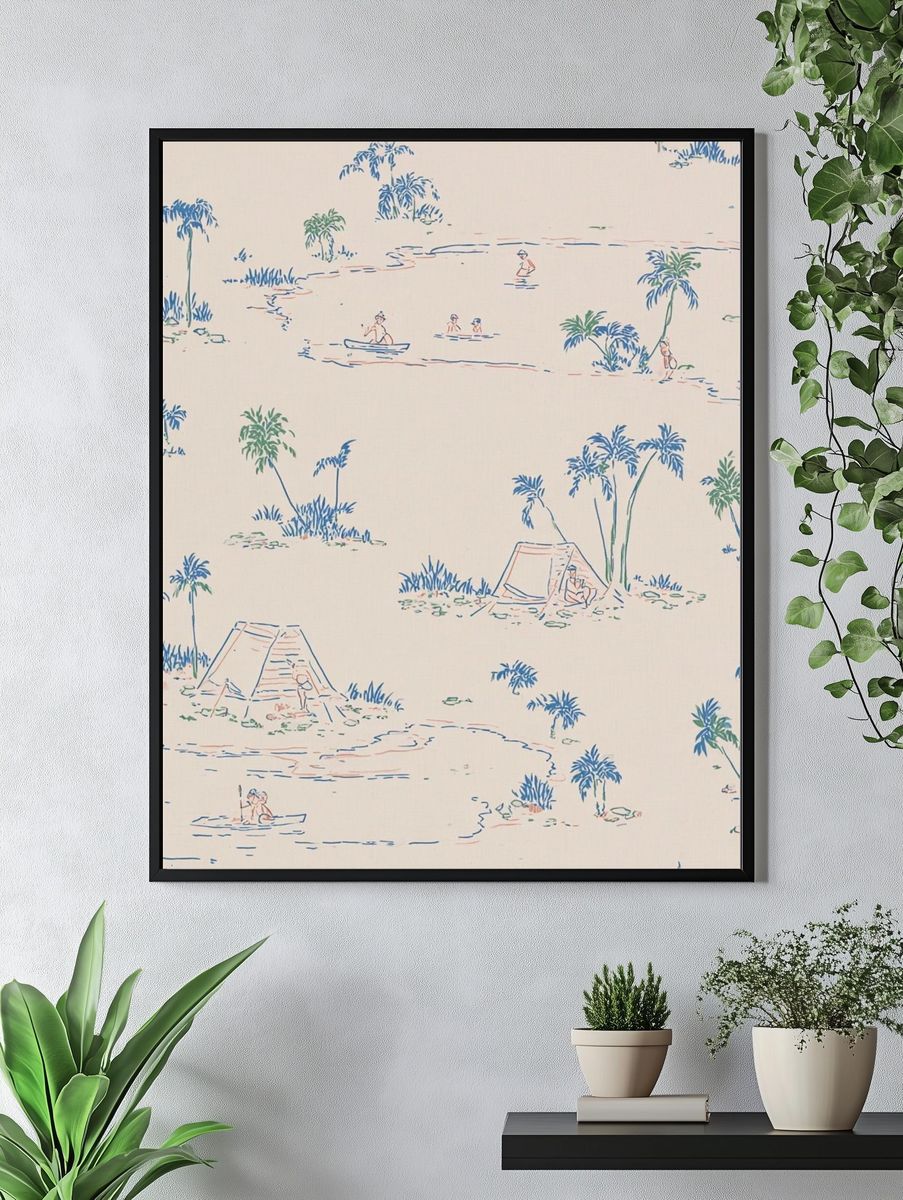 Tropical Paradise — Illustration Print. — room view 4