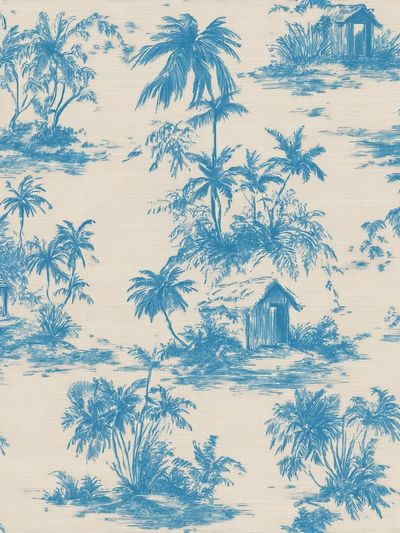Tropical Palm Toile Print. poster