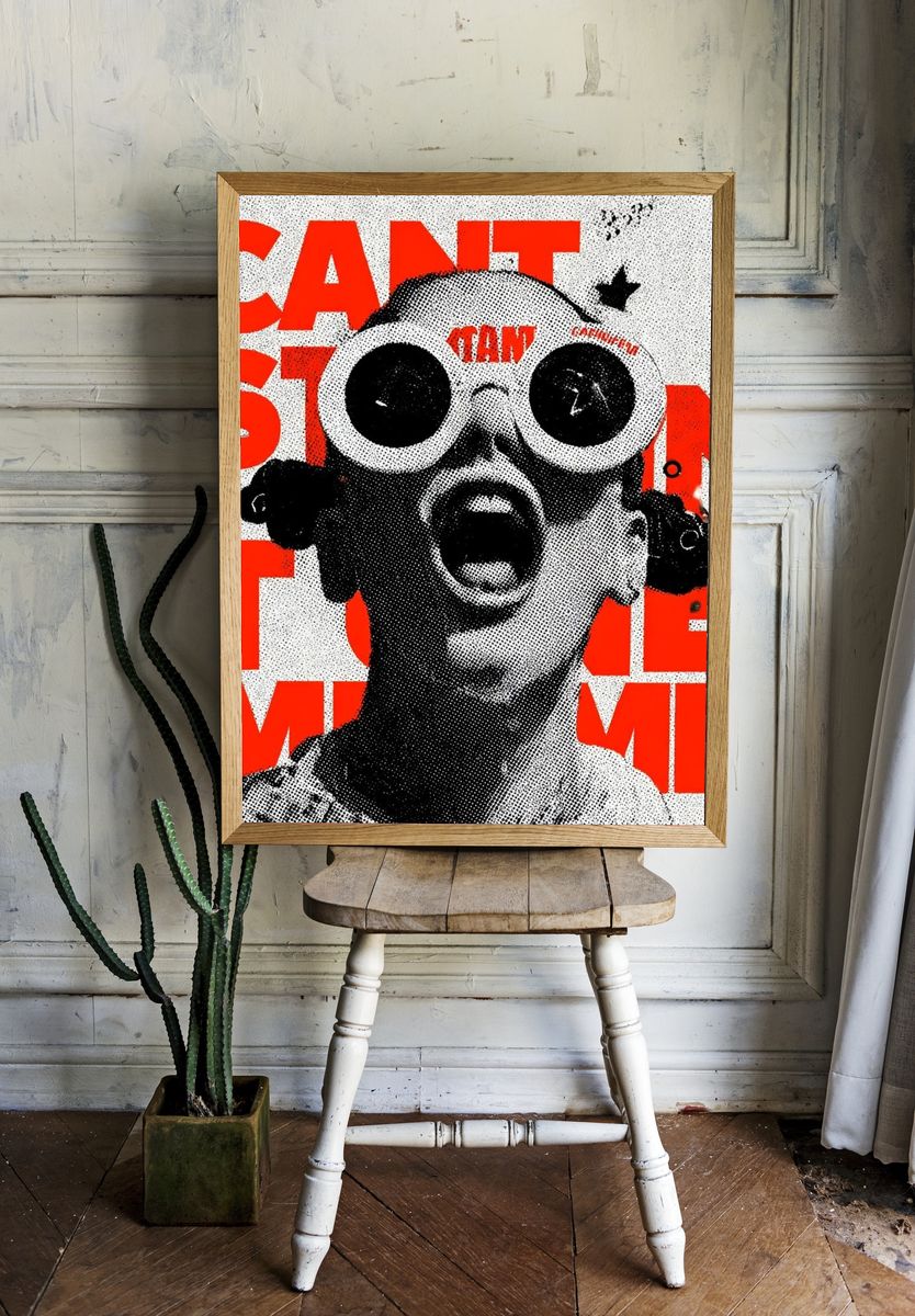 Can't Stop Me — Typography Print. room preview