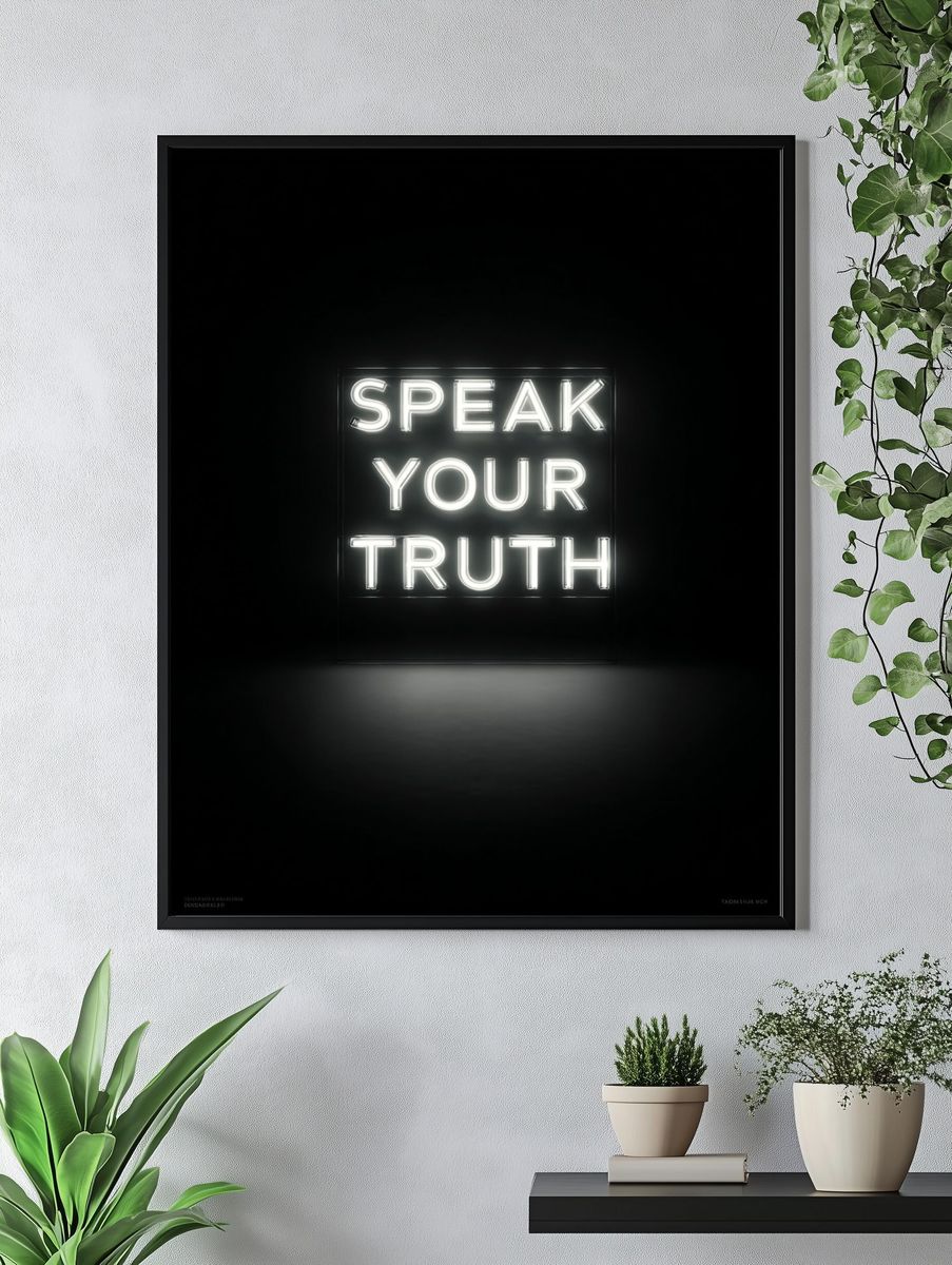 Speak Your Truth — Typography Print. — room view 4