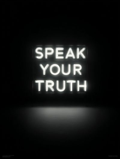 Speak Your Truth — Typography Print. poster