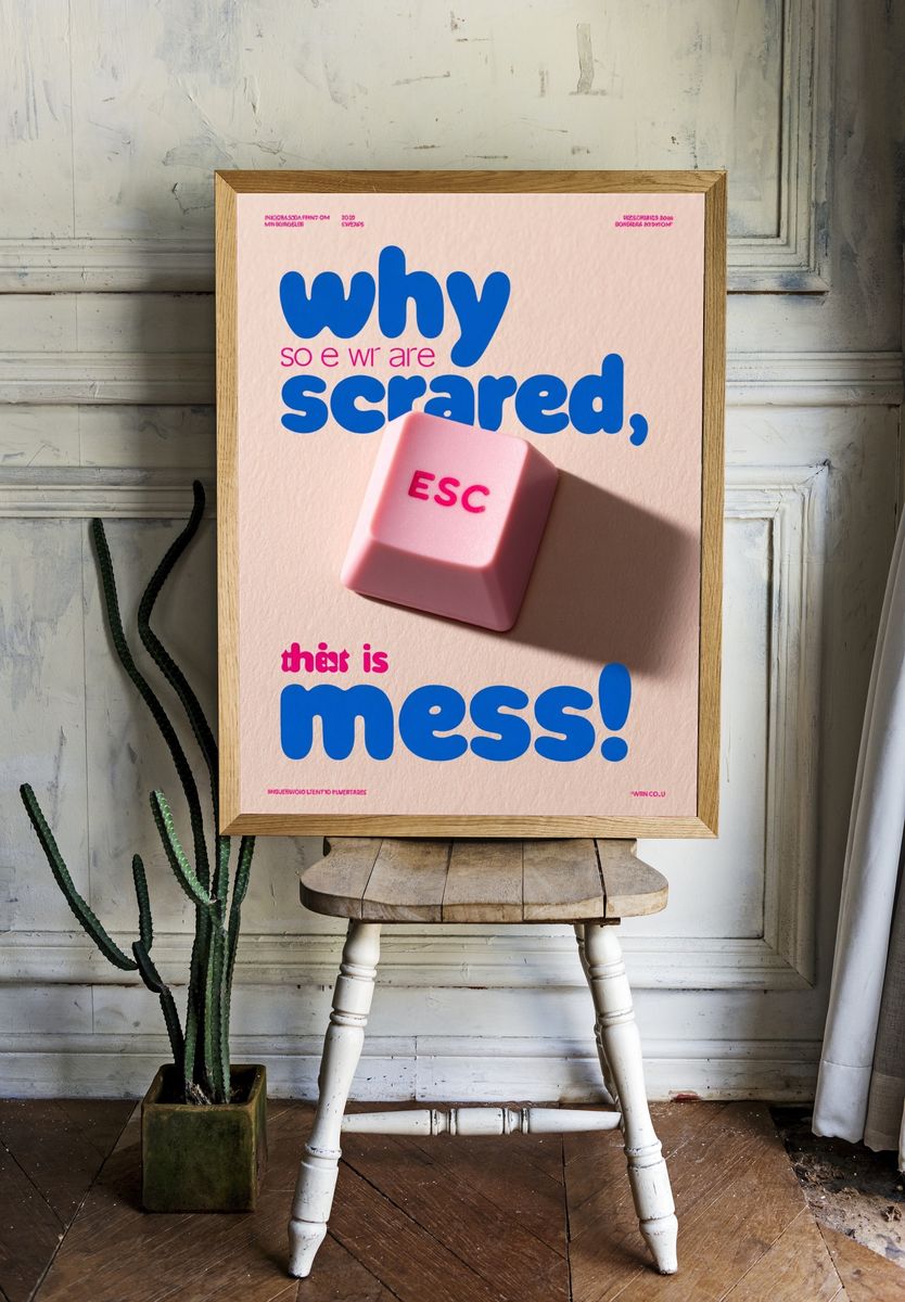 ESC Key — Typography Print. — room view 1