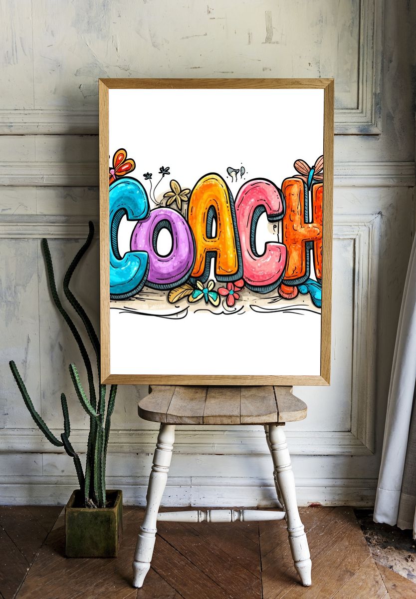 Coach Typography Poster. — room view 1