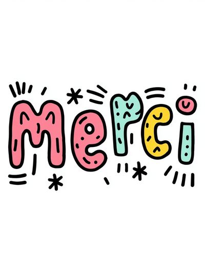 Merci — Typography Print. poster print