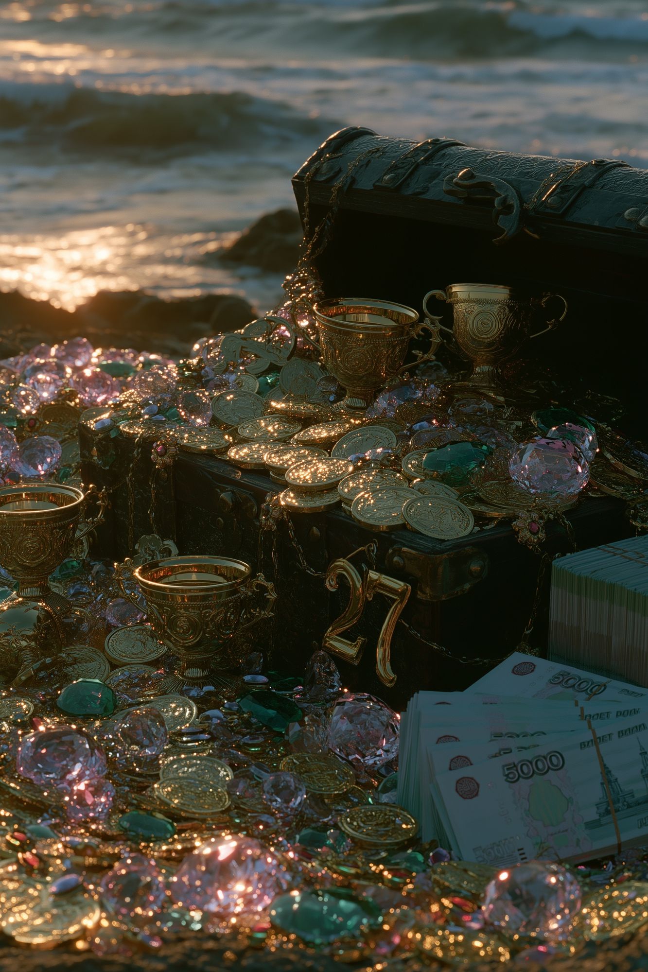 Sunlit Treasure Chest Photography Poster. poster — photography art