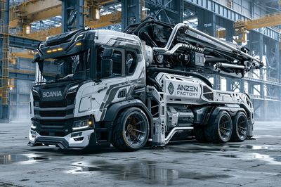Industrial Truck in Factory Poster. poster print
