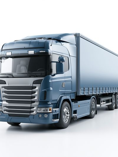 Blue Semi Truck Photography Poster. poster