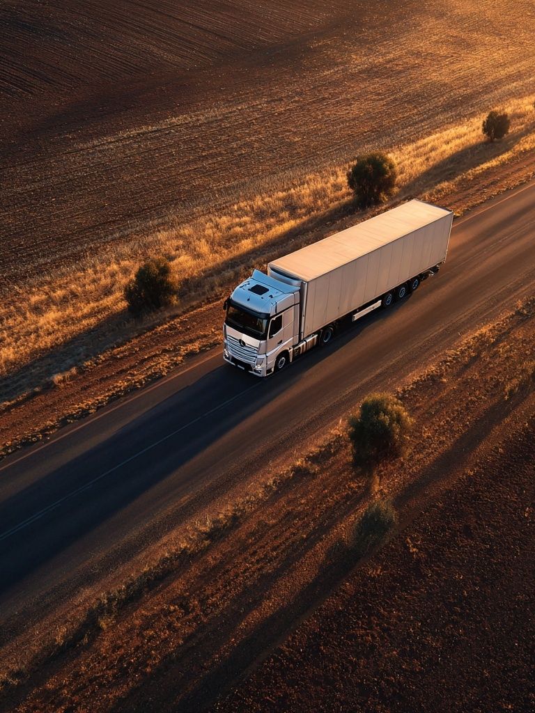Truck on Open Road — Photography Print. poster detail