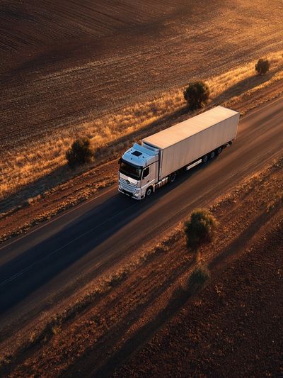 Truck on Open Road — Photography Print. poster
