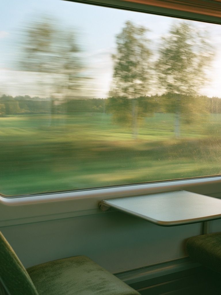 Train Window Landscape Photography Poster. poster — photography art