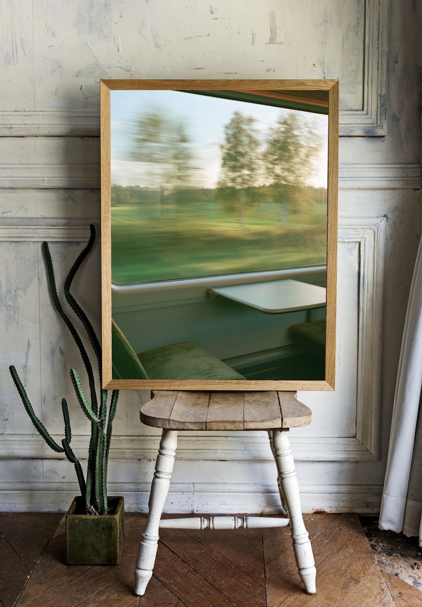 Train Window Landscape Photography Poster. — room view 1
