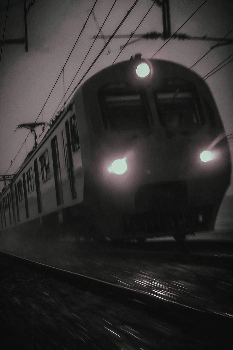 Night Train Motion Photography Poster. poster — photography art