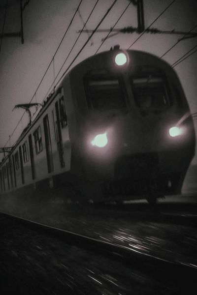 Night Train Motion Photography Poster. poster print