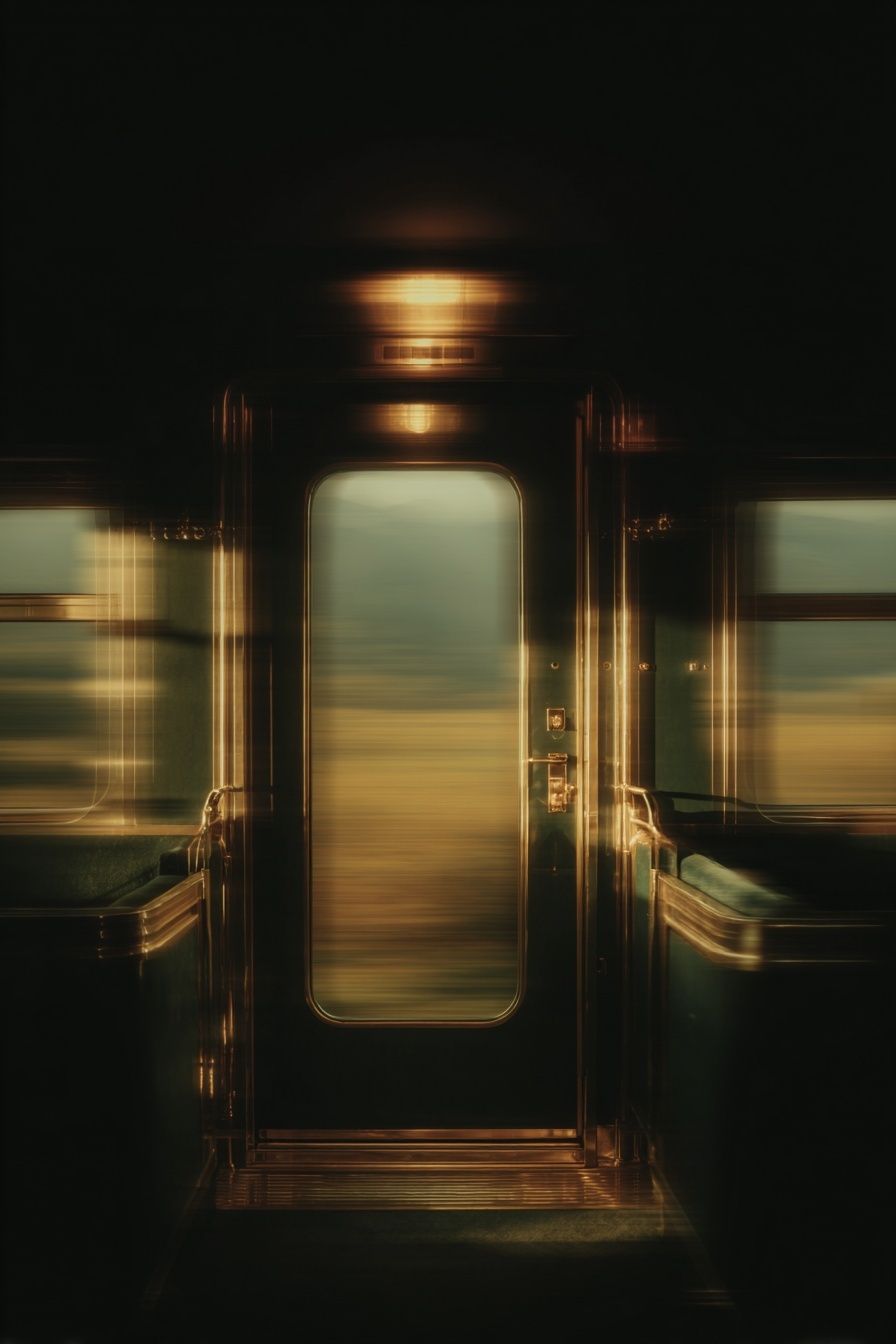 Vintage Train Car Interior Poster. poster — photography art