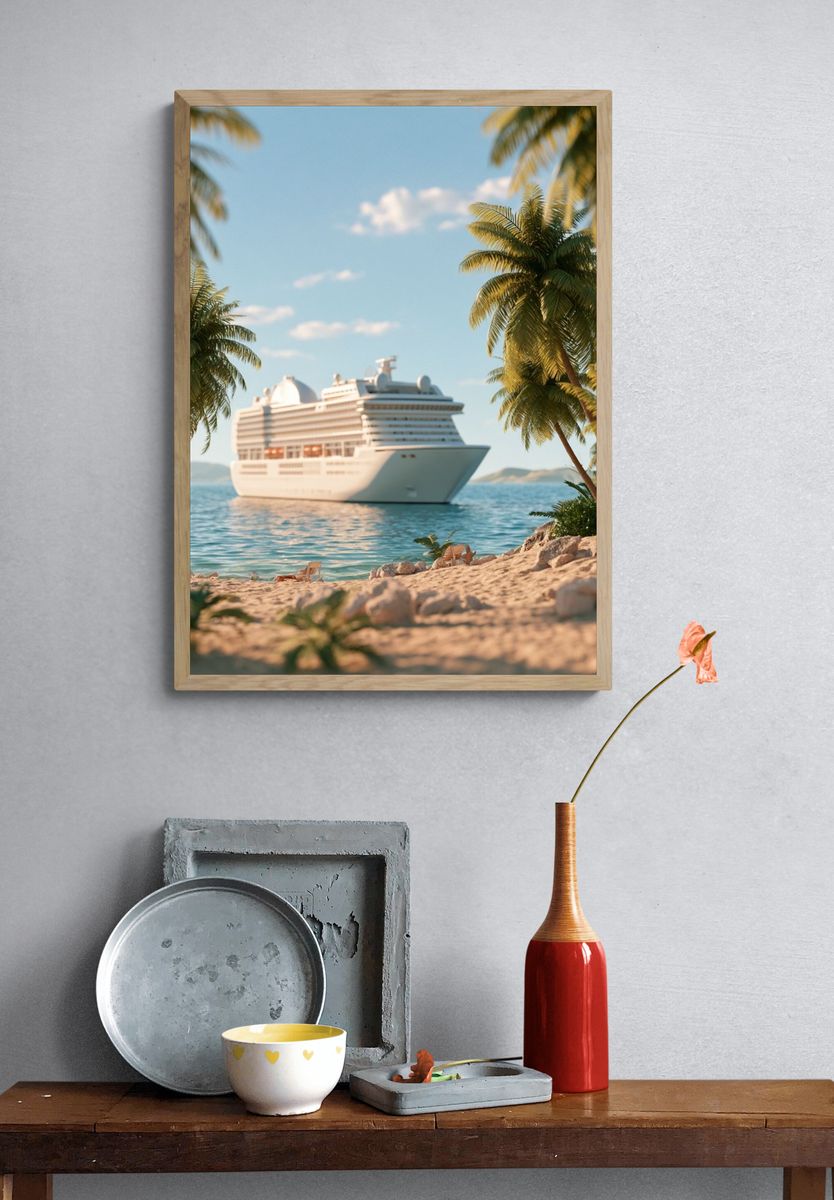Tropical Cruise Ship Photography Poster. — room view 3