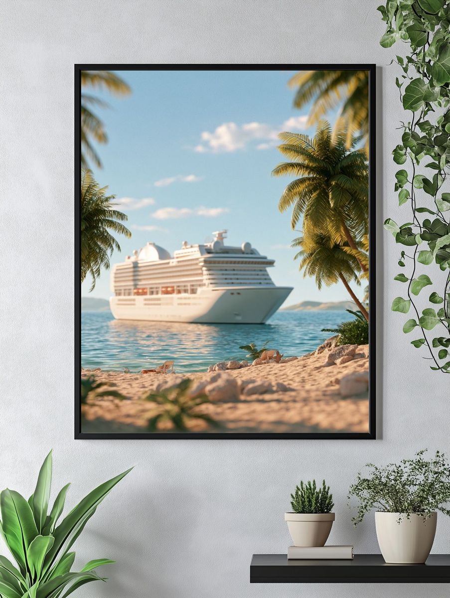 Tropical Cruise Ship Photography Poster. — room view 4