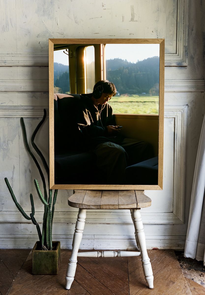 Train Window Portrait Poster. — room view 1