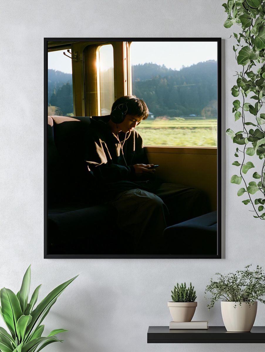 Train Window Portrait Poster. — room view 4