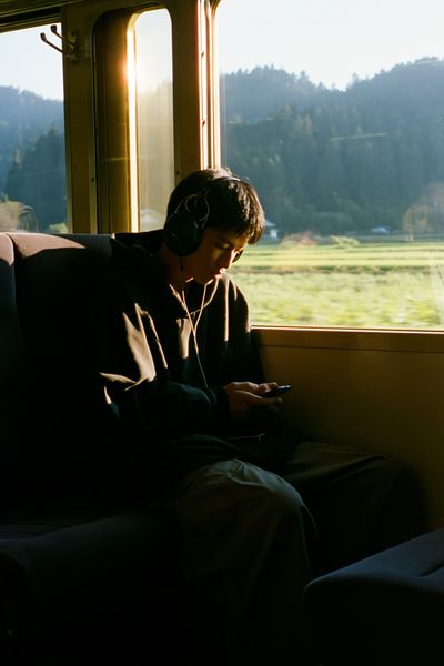 Train Window Portrait Poster. poster