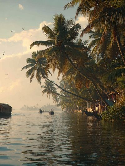 Tropical River Sunset Photography Poster. poster