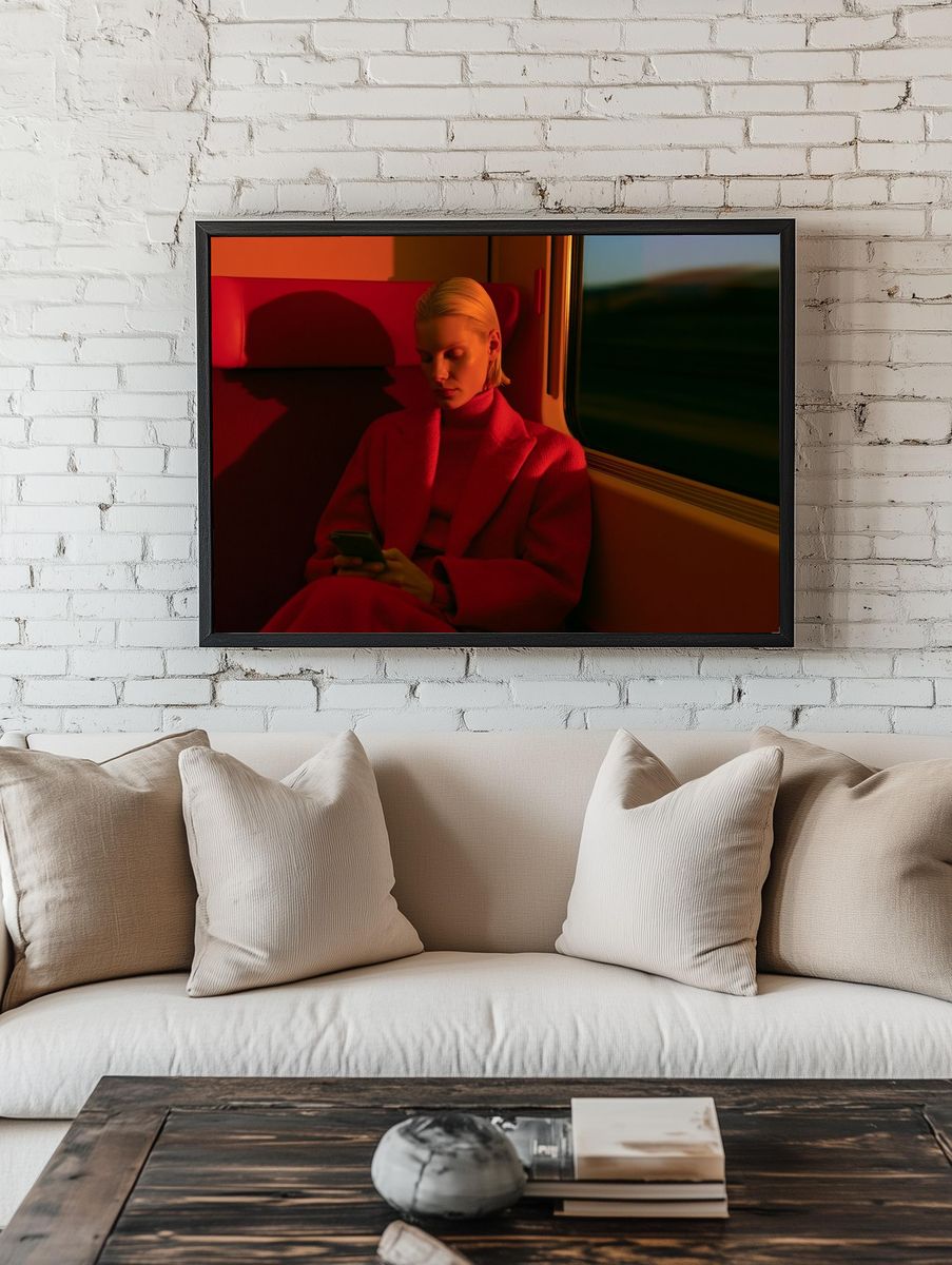 Train Passenger Portrait Poster. — room view 1