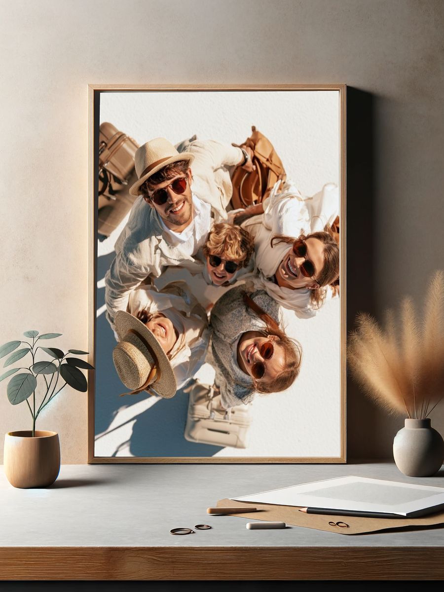 Travel Friends Overhead Photography Poster. — room view 2