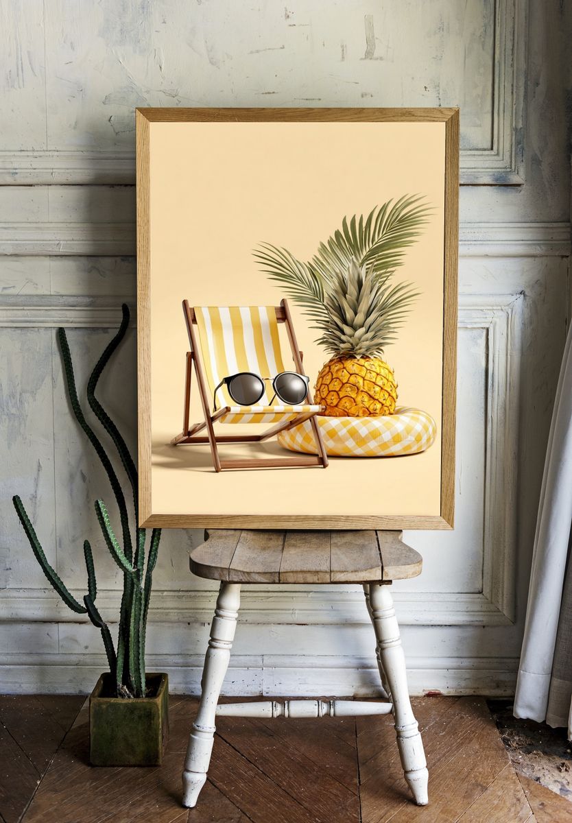 Tropical Vibes — Summer Print. — room view 1